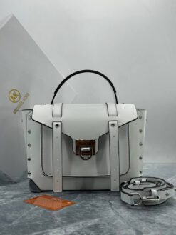 Женская кожаная сумка Michael Kors Manhattan A137956 White