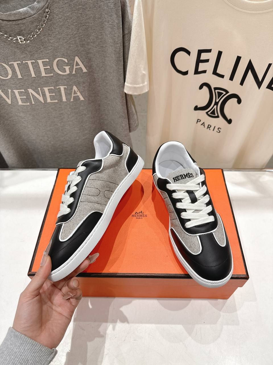 Кроссовки Hermes Match Sneaker H261002Z Black-Grey фото 2 Кроссовки Hermes Match Sneaker H261002Z Black-Grey - фото 2