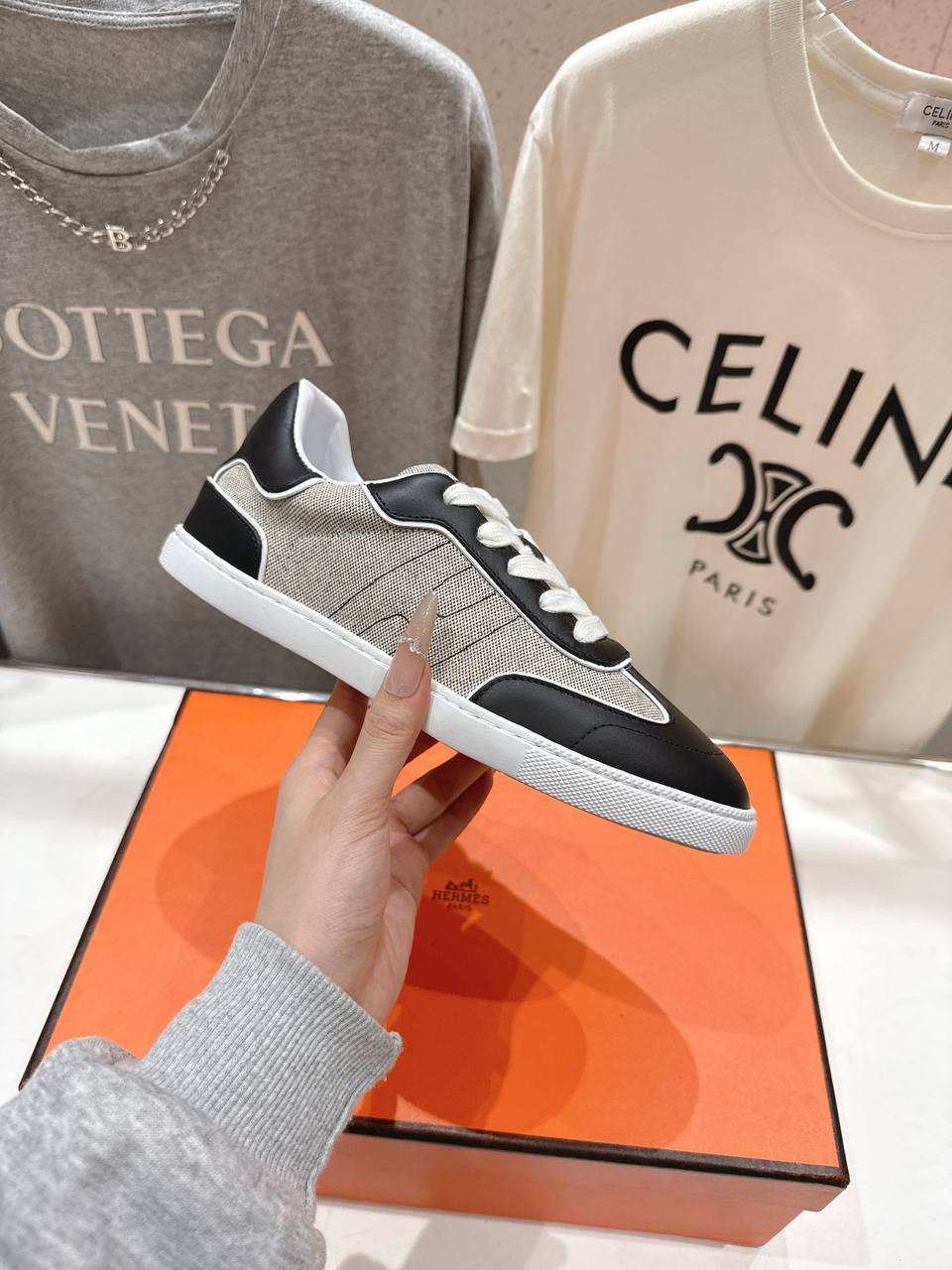 Кроссовки Hermes Match Sneaker H261002Z Black-Grey фото 3 Кроссовки Hermes Match Sneaker H261002Z Black-Grey - фото 3