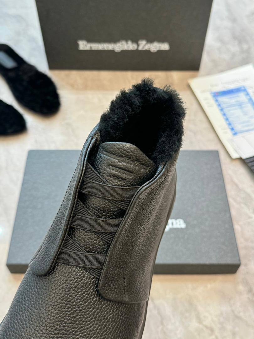 Ermenegildo Zegna Triple Stitch Winter Hi A139131 Black-Blk фото 3 Ermenegildo Zegna Triple Stitch Winter Hi A139131 Black-Blk - фото 3
