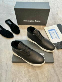 Ermenegildo Zegna Triple Stitch Winter Hi A139144 Black