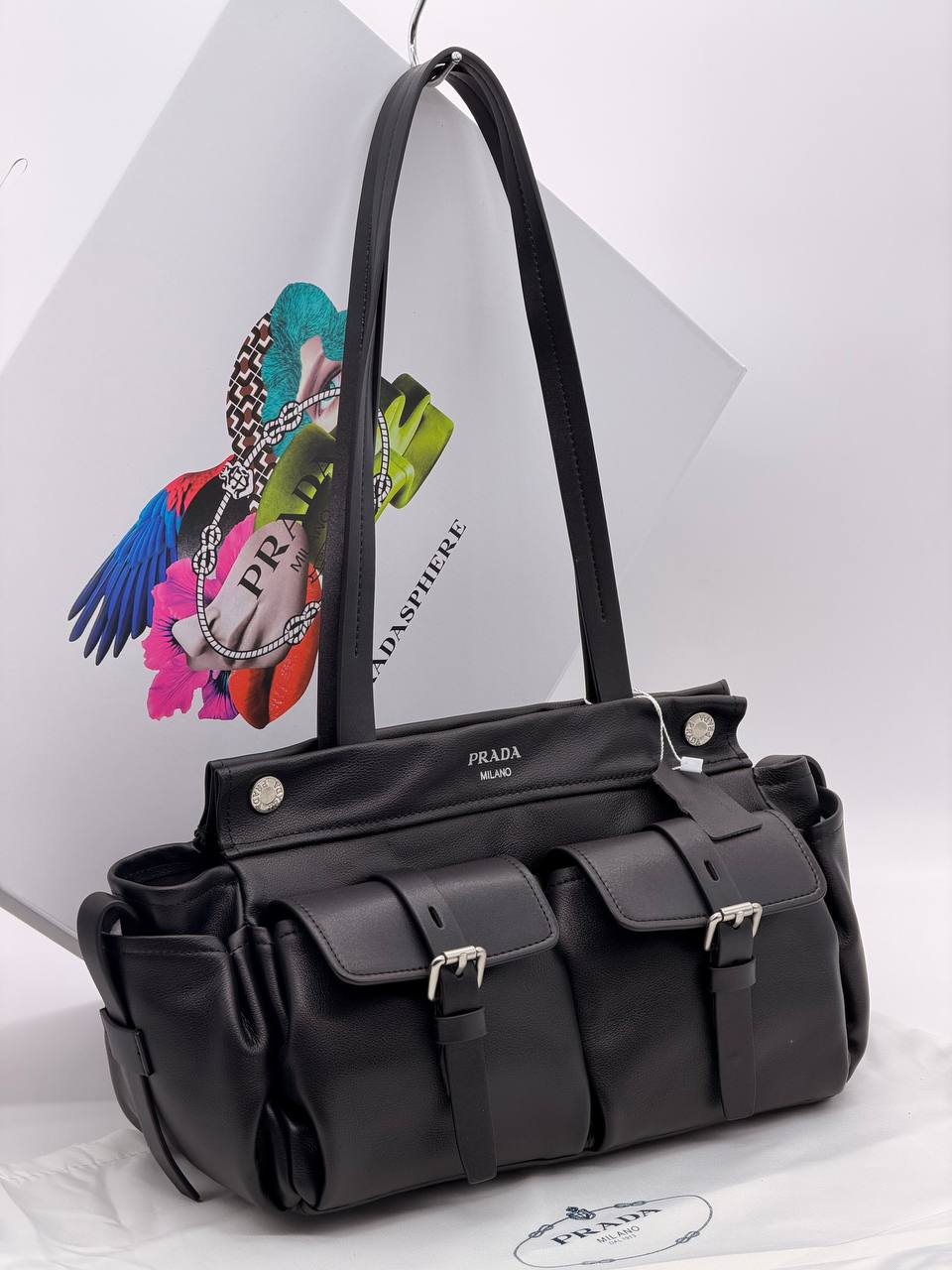 Сумка Prada Route Bag 30/20 см чёрная фото 1 Сумка Prada Route Bag 30/20 см чёрная - фото 1