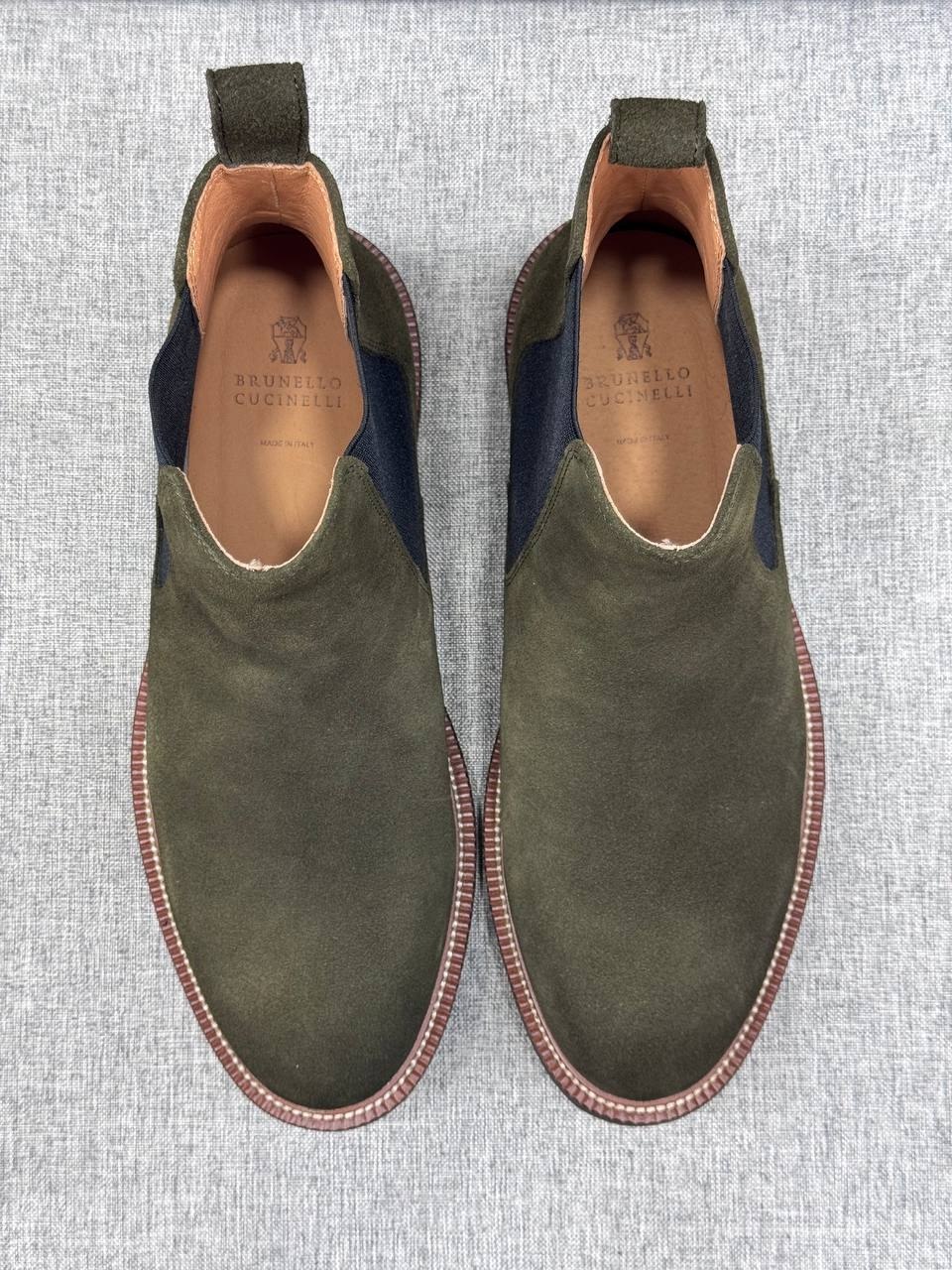 Ботинки Brunello Cucinelli Man Leather A139380 Khaki фото 4 Ботинки Brunello Cucinelli Man Leather A139380 Khaki - фото 4